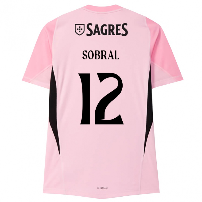 ילדים כדורגל גונסאלו ג׳וניור דה סילבה סובראל #12 ורוד שחור חולצת שוער 2025/26