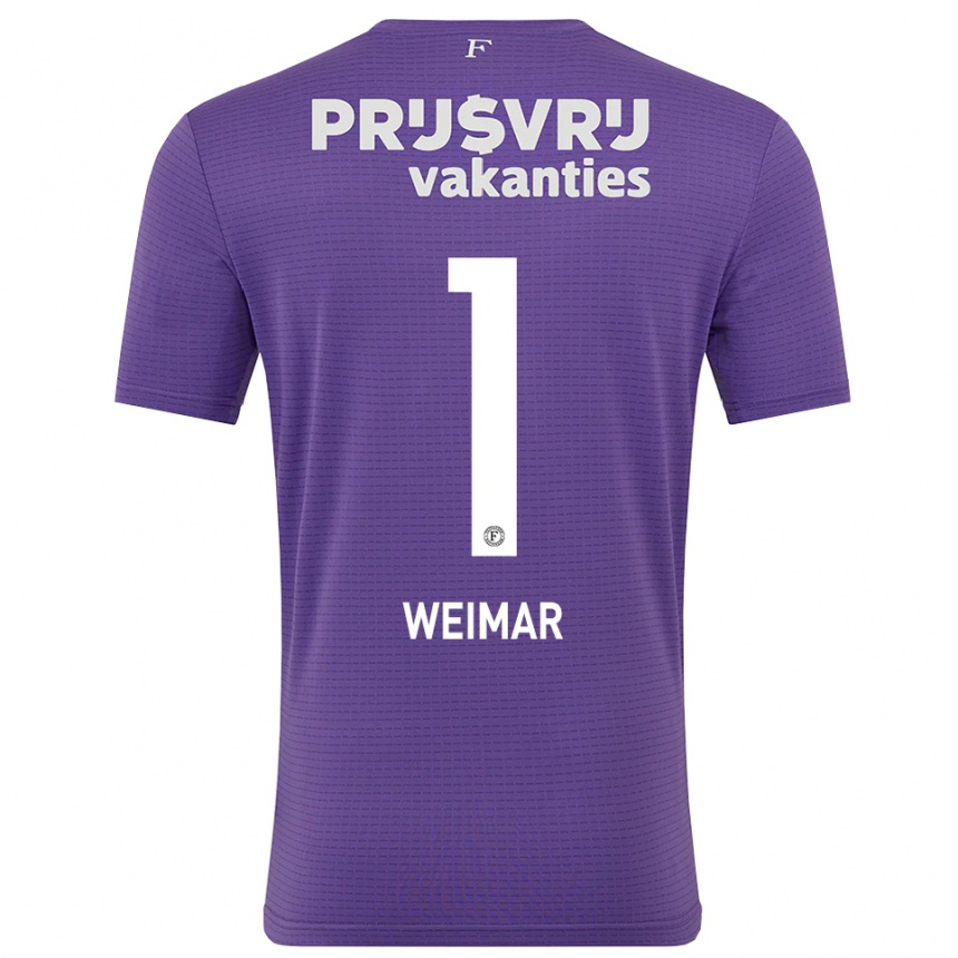 ילדים כדורגל ג'קינטה ויימאר #1 סגול לבן חולצת שוער 2025/26