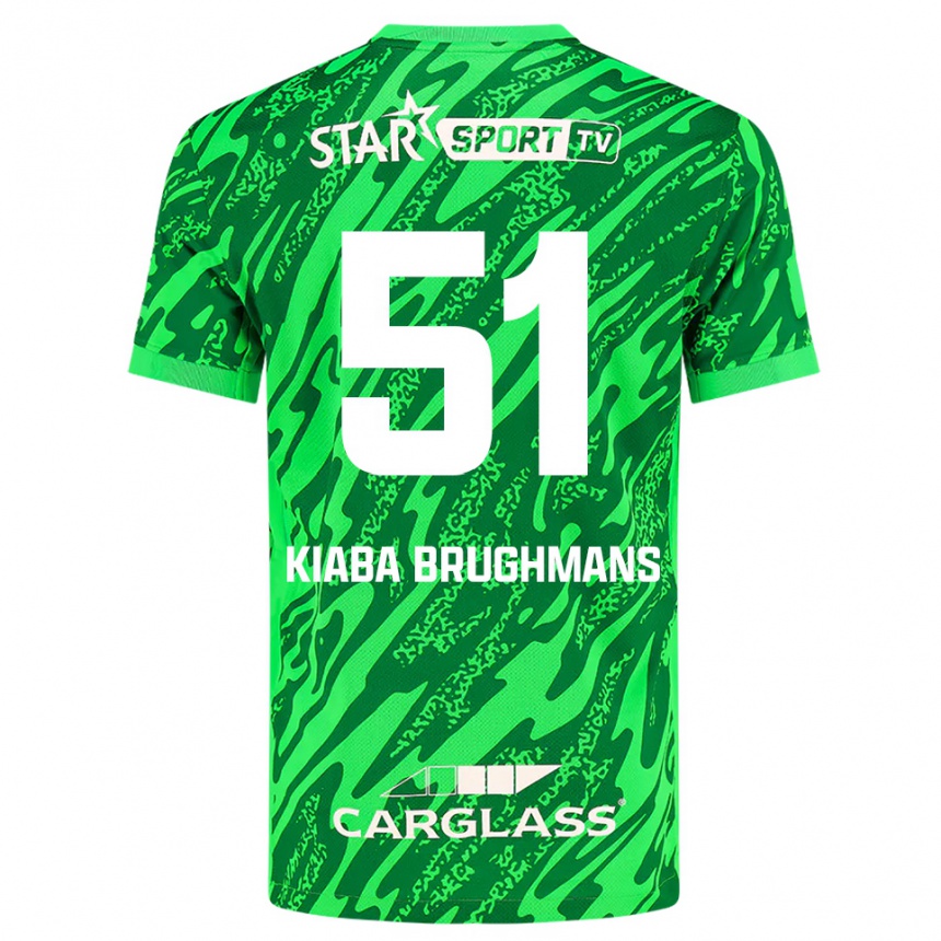 ילדים כדורגל Lucca Brughmans #51 ירוק כהה לבן חולצת שוער 2025/26