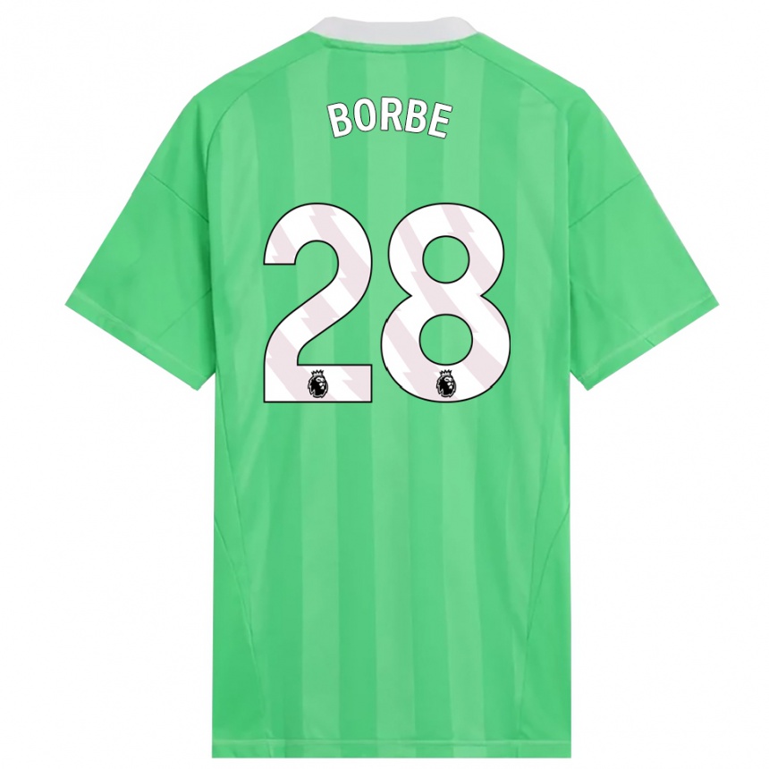 ילדים כדורגל אנקי בורבה #28 ירוק בהיר לבן חולצת שוער 2025/26