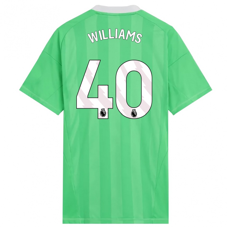 ילדים כדורגל נעמי אלואיז וויליאמס #40 ירוק בהיר לבן חולצת שוער 2025/26