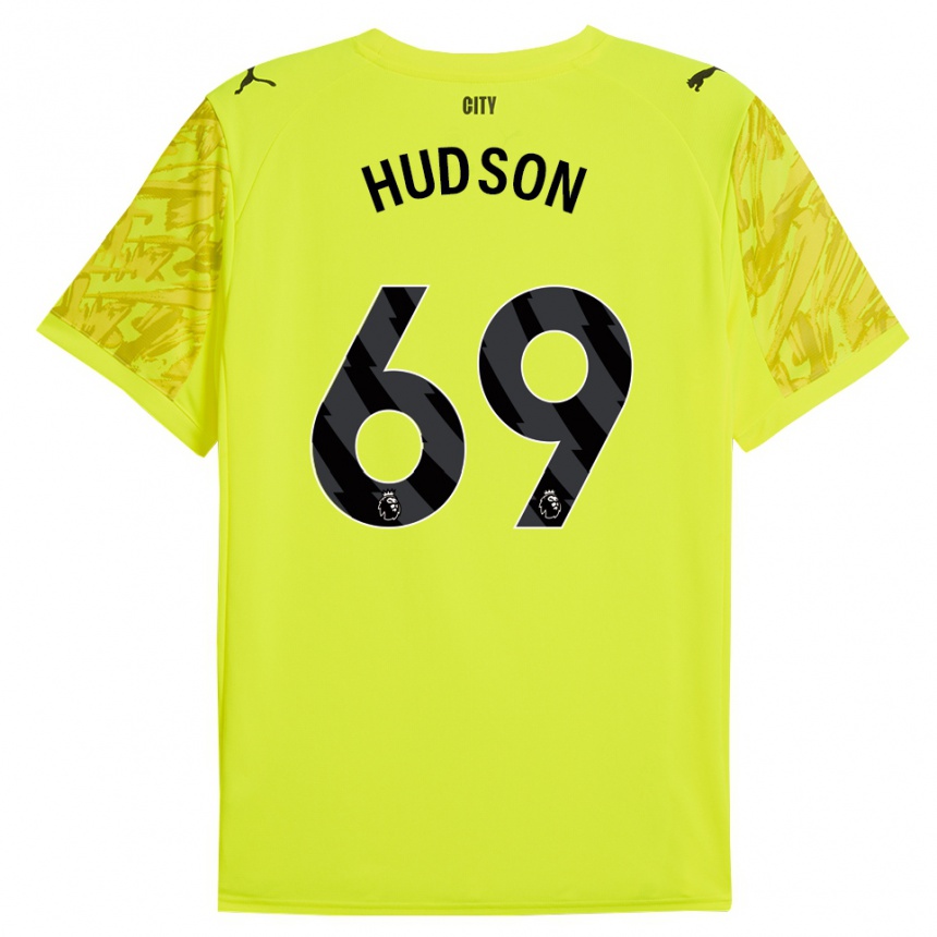 ילדים כדורגל מקס הדסון #69 צהוב כתום שחור חולצת שוער 2025/26