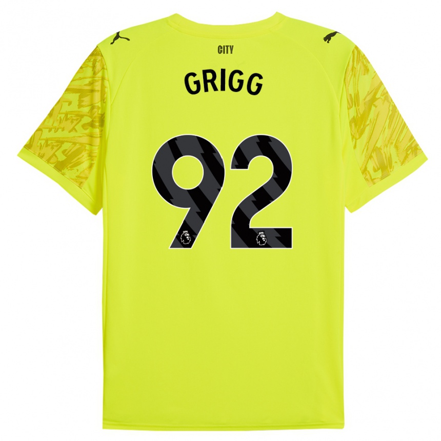 ילדים כדורגל פינלי גריג #92 צהוב כתום שחור חולצת שוער 2025/26