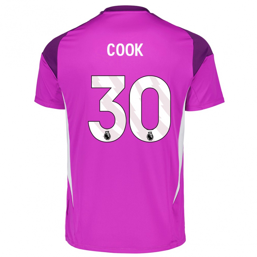 ילדים כדורגל Robbie Cook #30 סגול לבן חולצת שוער 2025/26