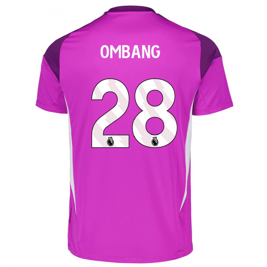 ילדים כדורגל Darryl Ombang #28 סגול לבן חולצת שוער 2025/26