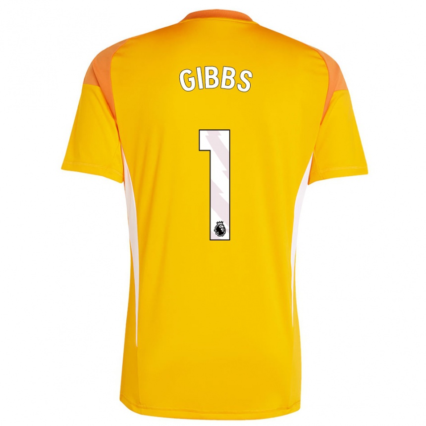 ילדים כדורגל Frankie Gibbs #1 כתום לבן חולצת שוער 2025/26