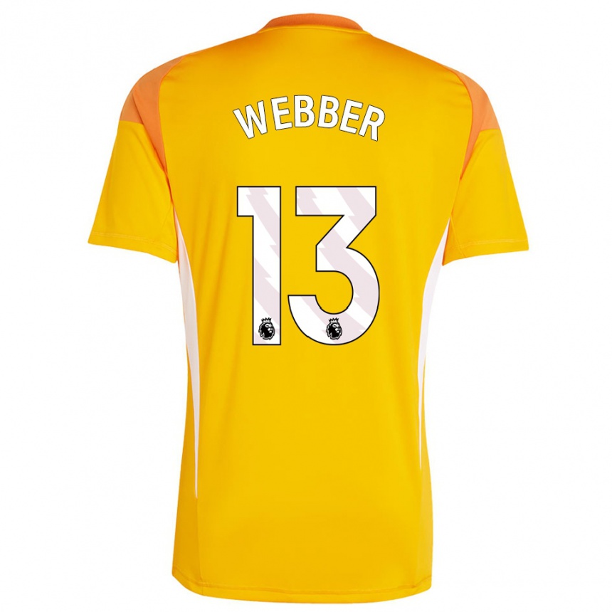 ילדים כדורגל Amber Webber #13 כתום לבן חולצת שוער 2025/26