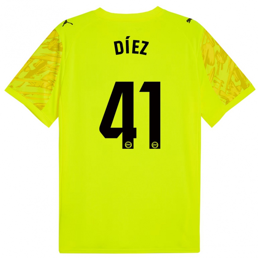 ילדים כדורגל ויקטור דיאס מיגל #41 צהוב שחור חולצת שוער 2025/26