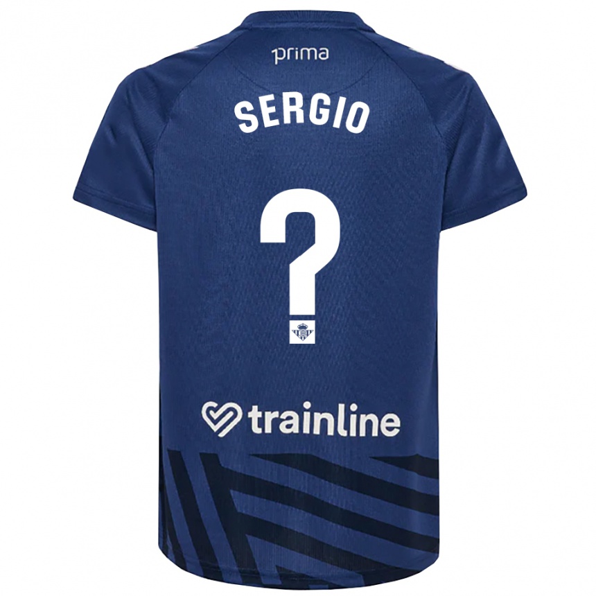 ילדים כדורגל Sergio Vázquez #0 כחול מלכותי לבן חולצת שוער 2025/26