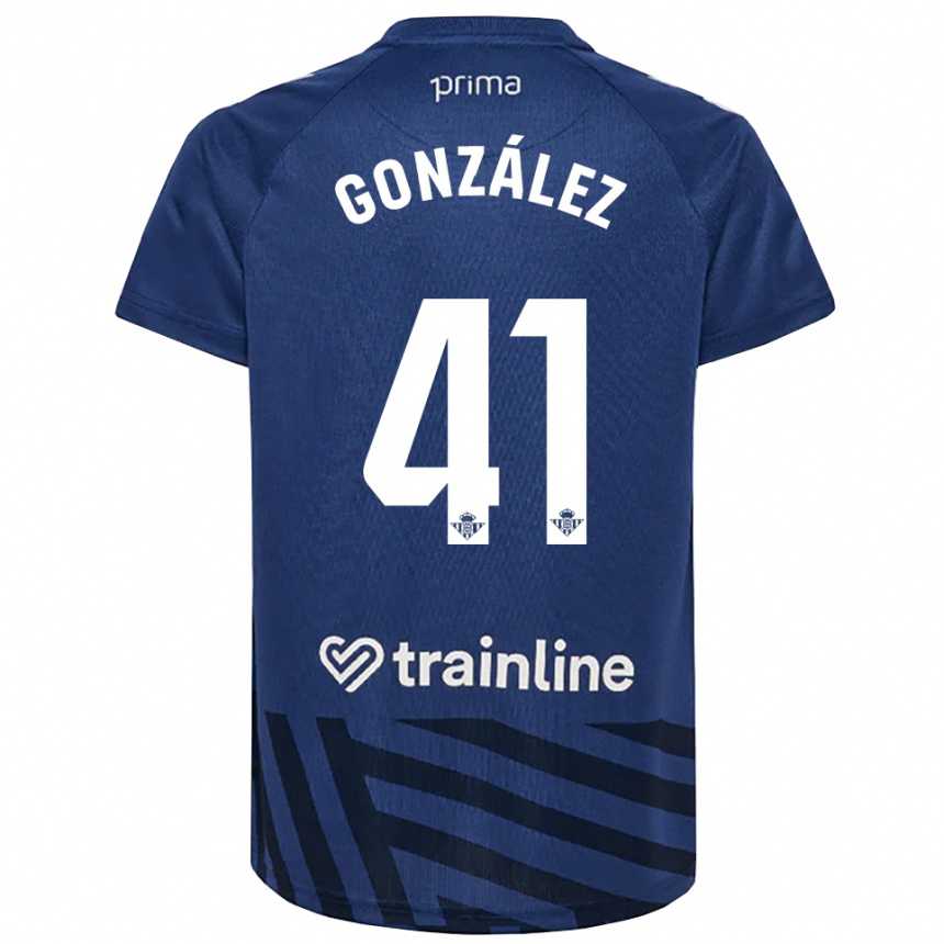 ילדים כדורגל Manu González #41 כחול מלכותי לבן חולצת שוער 2025/26