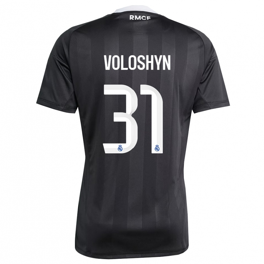 ילדים כדורגל Ilya Voloshyn #31 שחור לבן חולצת שוער 2025/26