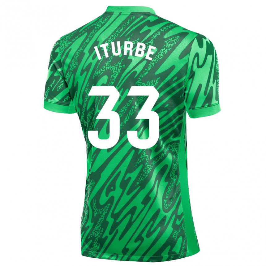 ילדים כדורגל אלחנדרו איטורבה #33 ירוק כהה לבן חולצת שוער 2025/26
