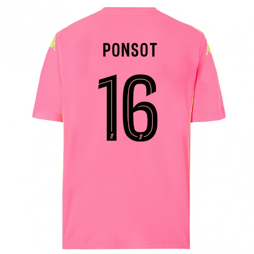 ילדים כדורגל Martin Ponsot #16 ורוד לוהט שחור חולצת שוער 2025/26