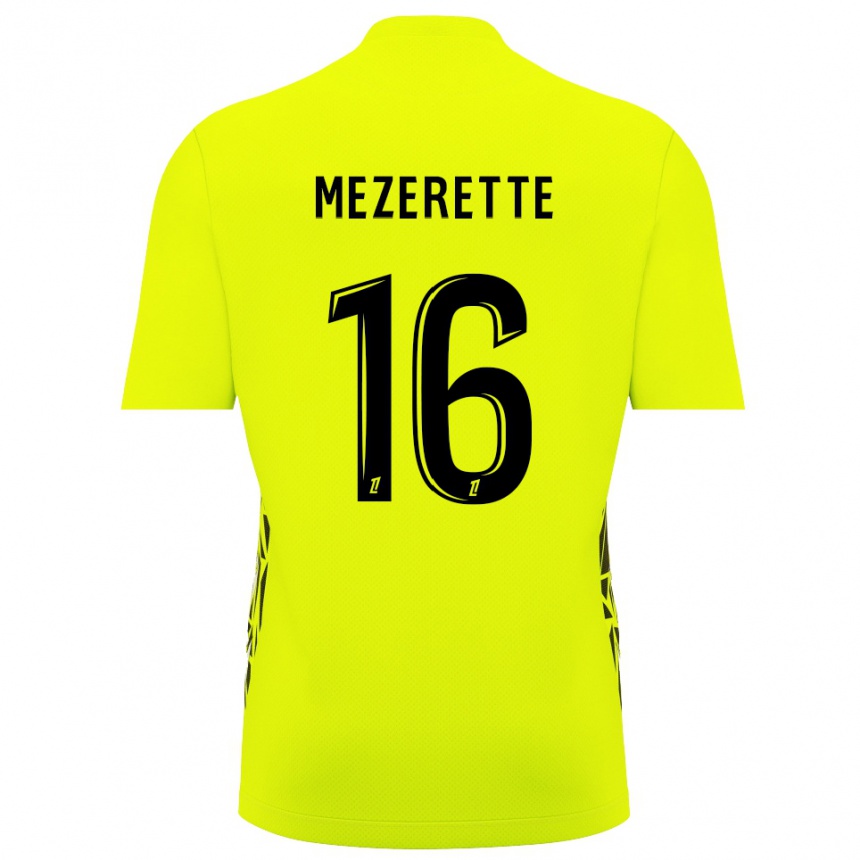 ילדים כדורגל Louis Mezerette #16 ירוק פלורסנט חולצת שוער 2025/26