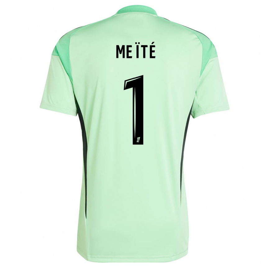 ילדים כדורגל איברהים מייט #1 ירוק בהיר שחור חולצת שוער 2025/26