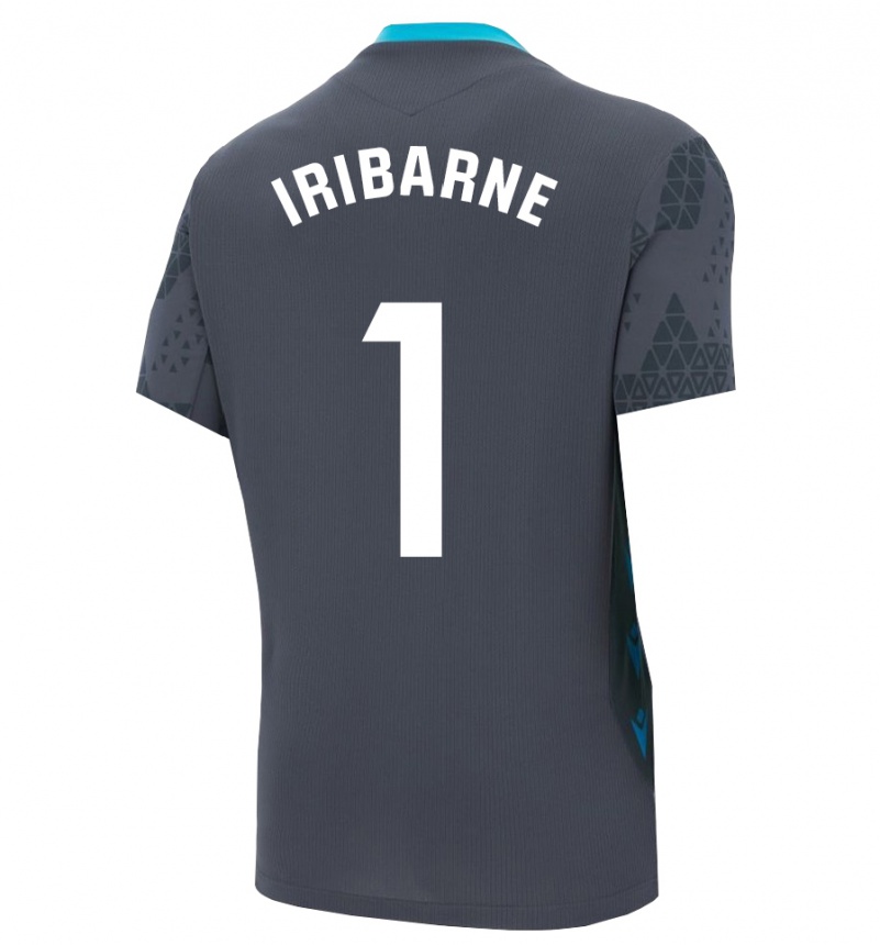 ילדים כדורגל ברונו איריברנה #1 אפור כהה שחור חולצת שוער 2025/26