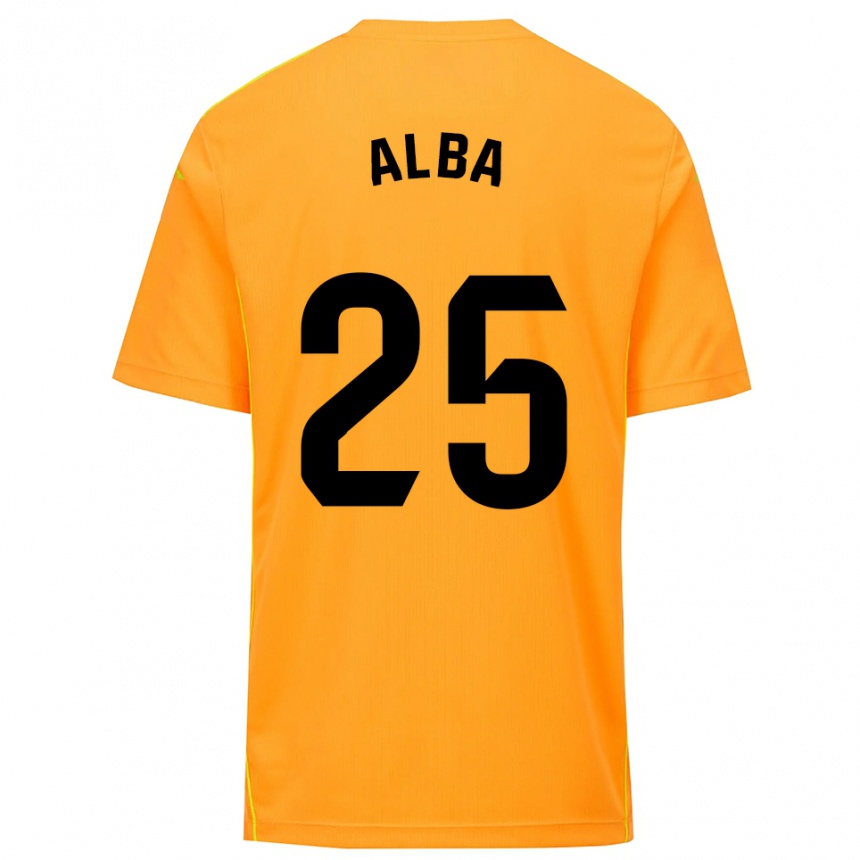 ילדים כדורגל Alba Acebes Rodríguez #25 כתום שחור חולצת שוער 2025/26