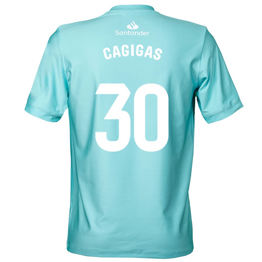 ילדים כדורגל Iván Cagigas #30 ציאן בהיר לבן חולצת שוער 2025/26