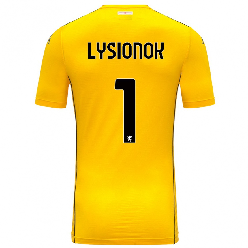 ילדים כדורגל Ernestas Lysionok #1 צהוב כהה שחור חולצת שוער 2025/26