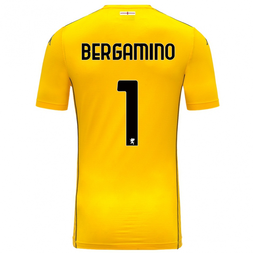 ילדים כדורגל Giovanni Bergamino #1 צהוב כהה שחור חולצת שוער 2025/26