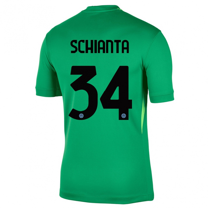 ילדים כדורגל Valentina Schianta #34 ירוק בהיר שחור חולצת שוער 2025/26