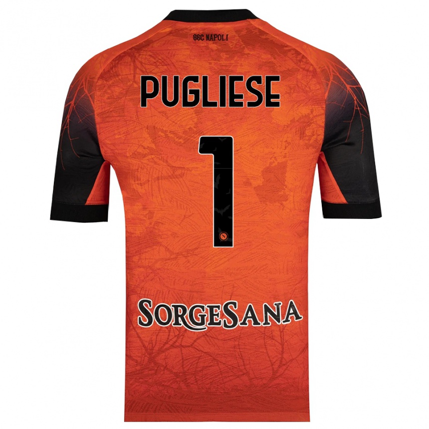 ילדים כדורגל Claudio Pugliese #1 שחור אדום כתום חולצת שוער 2025/26