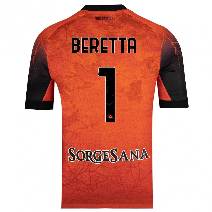 ילדים כדורגל ביאטריצ'ה ברטה #1 שחור אדום כתום חולצת שוער 2025/26