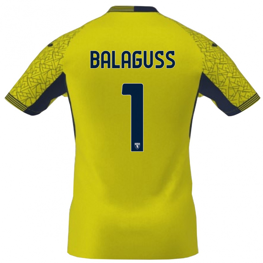 ילדים כדורגל Nils Balaguss #1 שחור צהוב חולצת שוער 2025/26