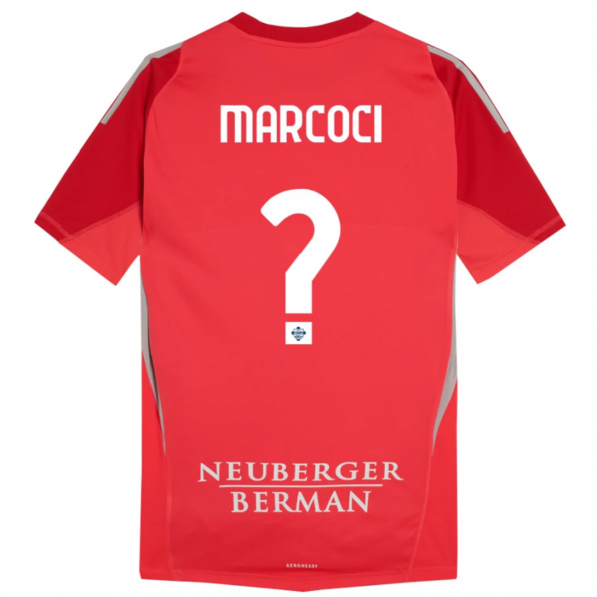 ילדים כדורגל Alexandru Marcoci #0 אפור אדום חולצת שוער 2025/26