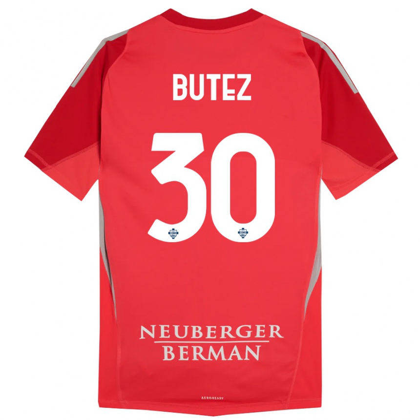 ילדים כדורגל ז'אן בוטז #30 אפור אדום חולצת שוער 2025/26