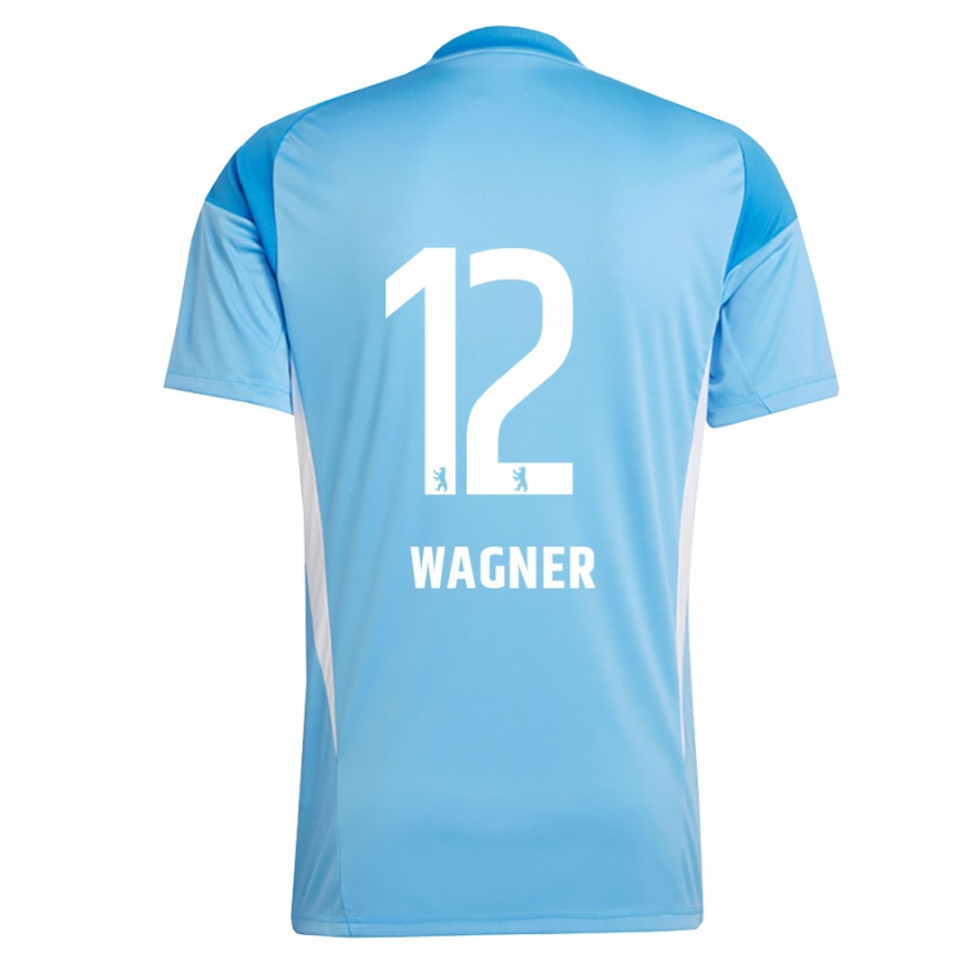 ילדים כדורגל Melanie Wagner #12 שחור כחול חולצת שוער 2025/26