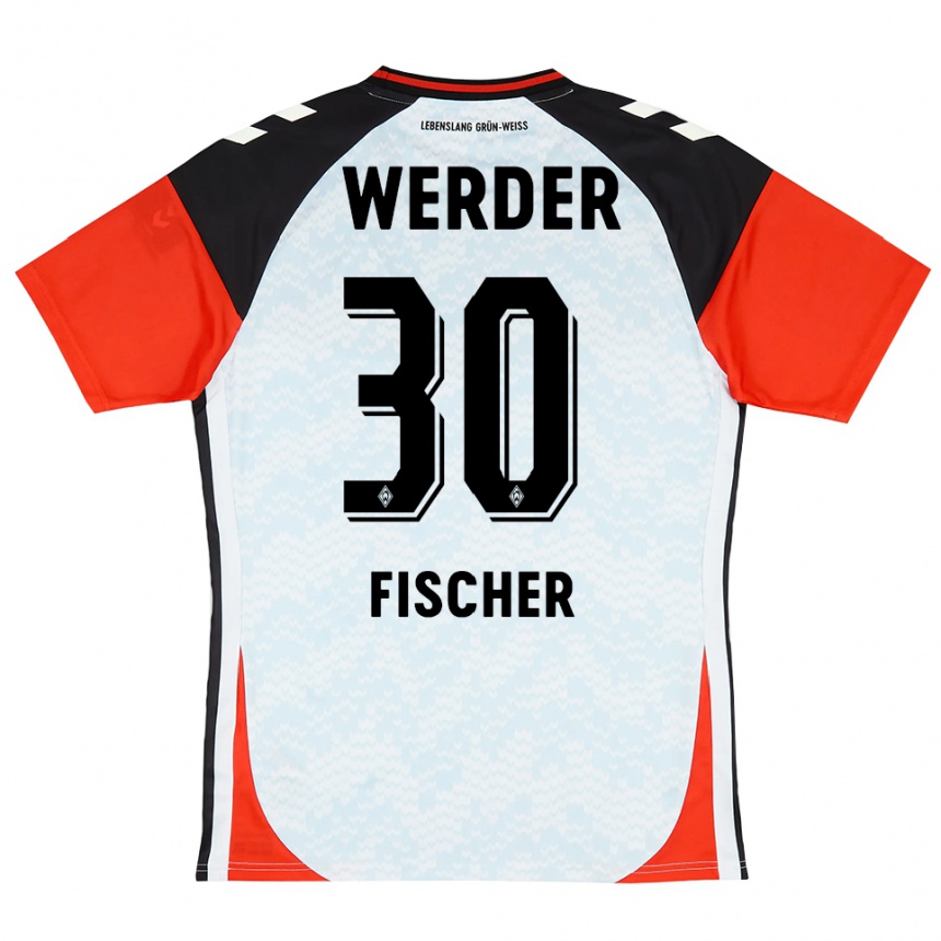 ילדים כדורגל Vanessa Fischer #30 צהוב אדום שחור חולצת שוער 2025/26