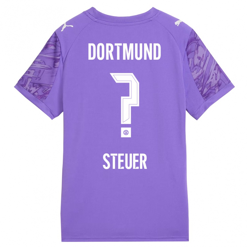 ילדים כדורגל Etienne Steuer #0 לבן לילך חולצת שוער 2025/26