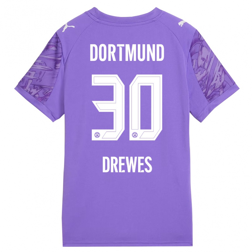 ילדים כדורגל פטריק דרוז #30 לבן לילך חולצת שוער 2025/26