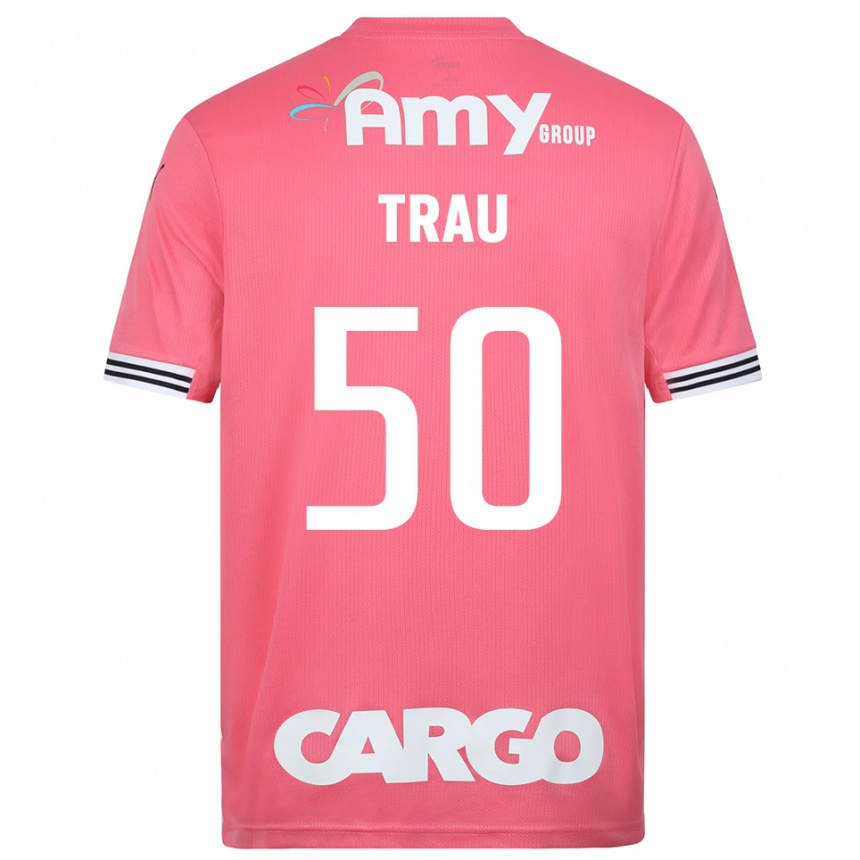 ילדים כדורגל אם טראו #50 לבן ורוד חולצת שוער 2025/26