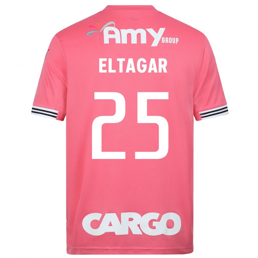 ילדים כדורגל Barak Eltagar #25 לבן ורוד חולצת שוער 2025/26