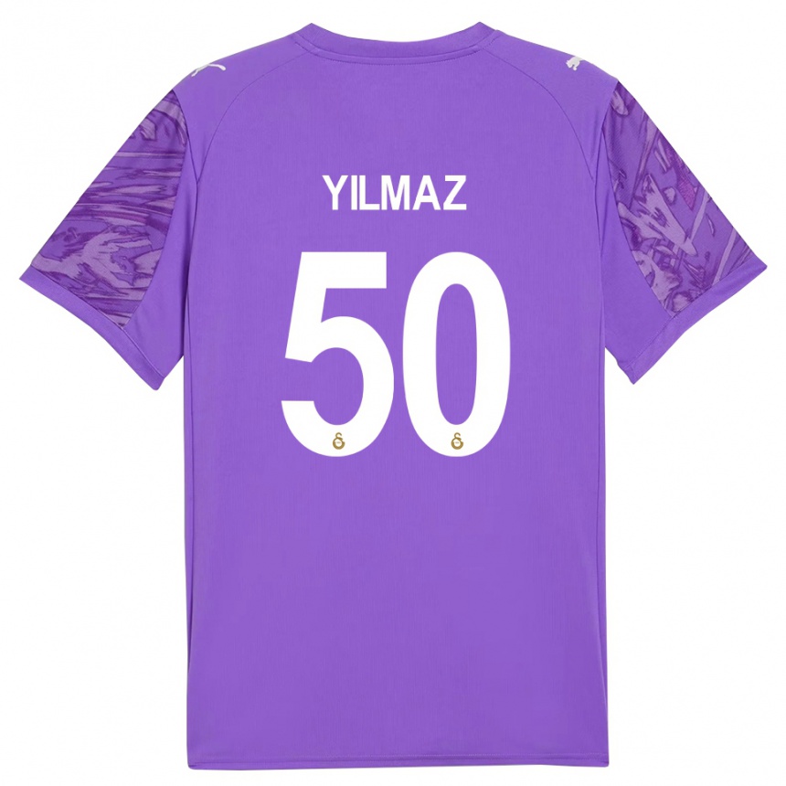 ילדים כדורגל ז'אנקאט יילמאז #50 לבן סגול חולצת שוער 2025/26