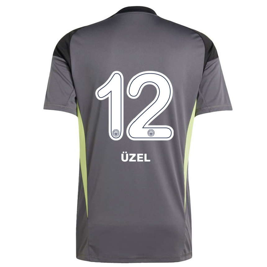 ילדים כדורגל Nevzat Üzel #12 שחור אפור עמום חולצת שוער 2025/26