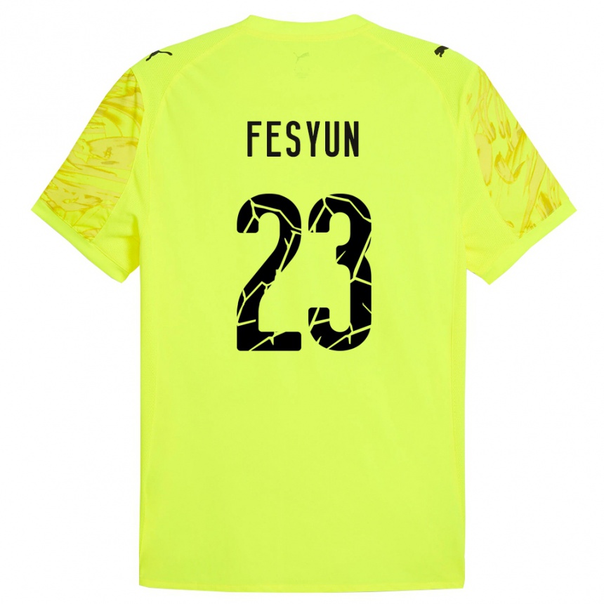 ילדים כדורגל קיריל פסיון #23 ירוק צהוב חולצת שוער 2025/26
