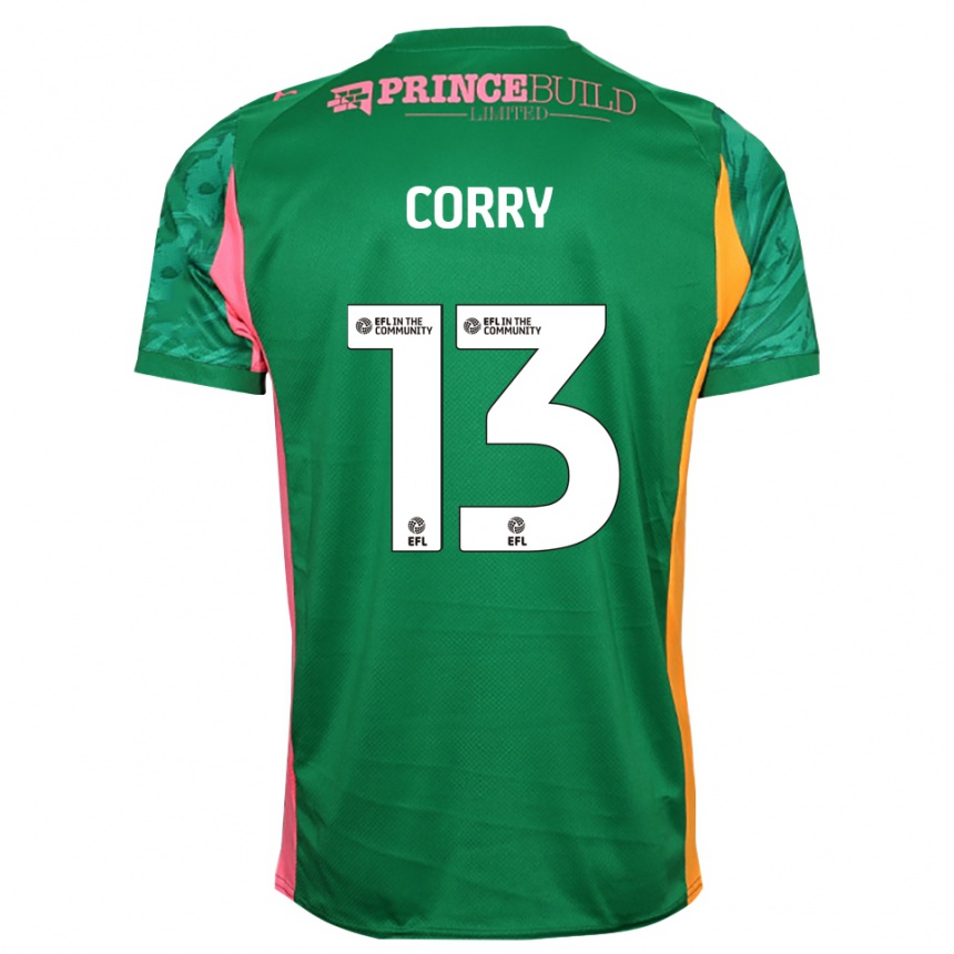 גברים כדורגל Neive Corry #13 ירוק ורוד חולצת שוער 2025/26