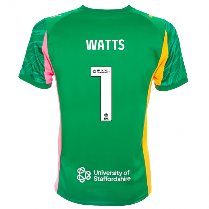 גברים כדורגל Connie Watts #1 ירוק ורוד כתום חולצת שוער 2025/26