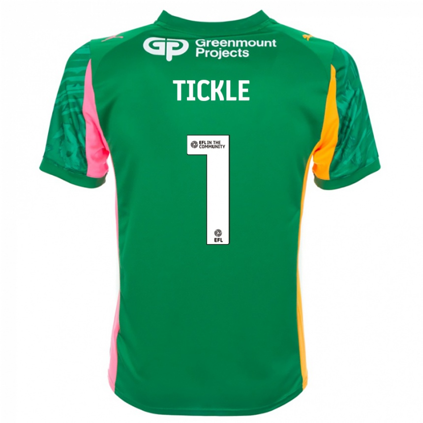 גברים כדורגל סם טיקל #1 ירוק ורוד כתום חולצת שוער 2025/26