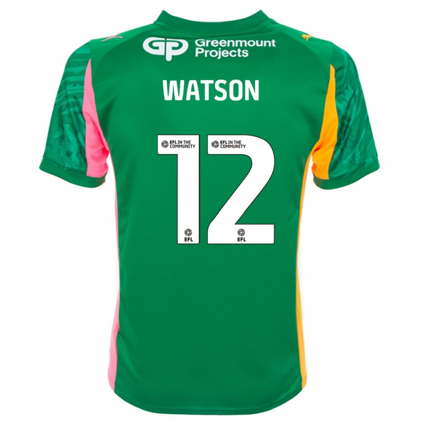גברים כדורגל Tom Watson #12 ירוק ורוד כתום חולצת שוער 2025/26