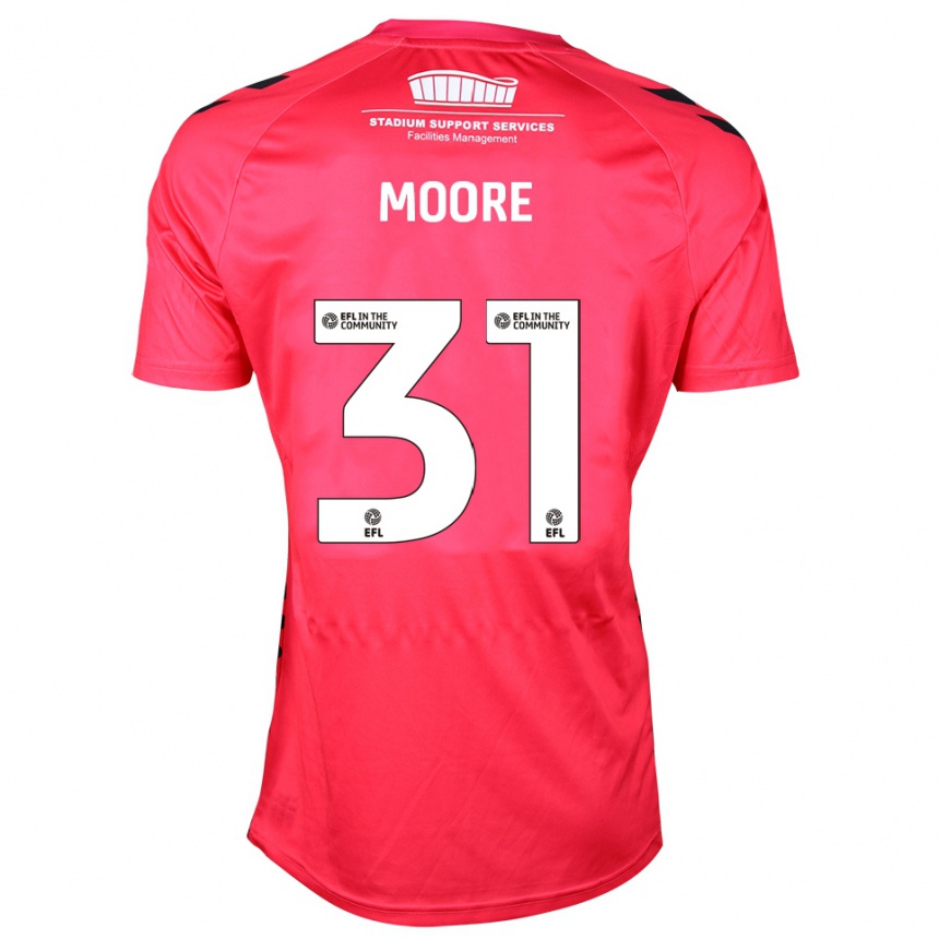 גברים כדורגל Stuart Moore #31 לבן אדום חולצת שוער 2025/26