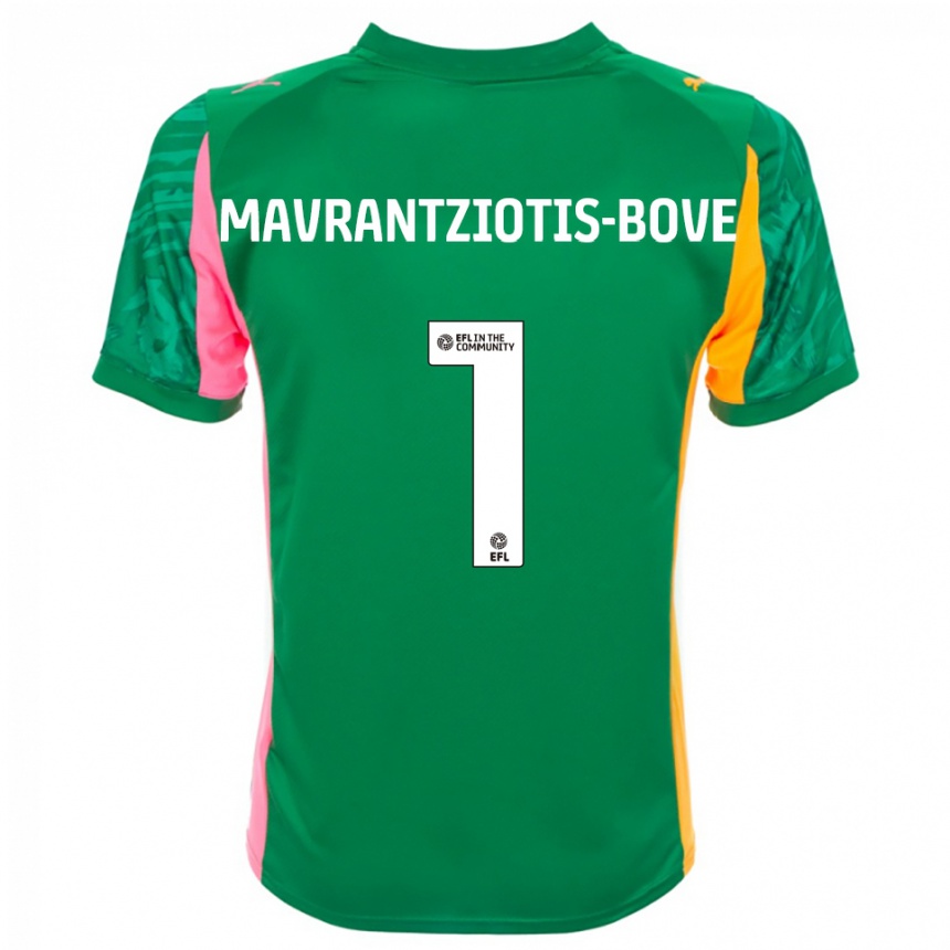 גברים כדורגל Kane Mavrantziotis-Bove #1 ירוק ורוד לבן חולצת שוער 2025/26