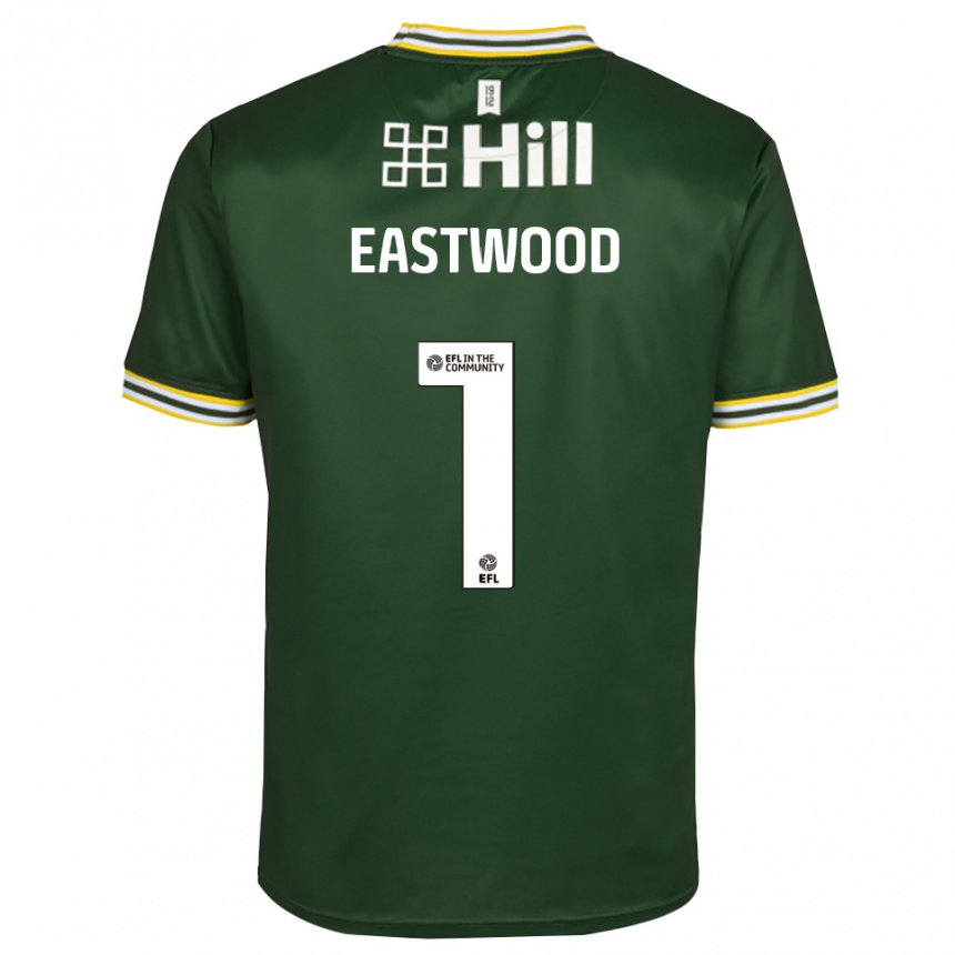 גברים כדורגל ג'ייק איסטווד #1 לבן ירוק כהה חולצת שוער 2025/26