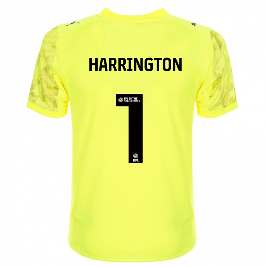 גברים כדורגל דייוויד הרינגטון #1 שחור צהוב חולצת שוער 2025/26