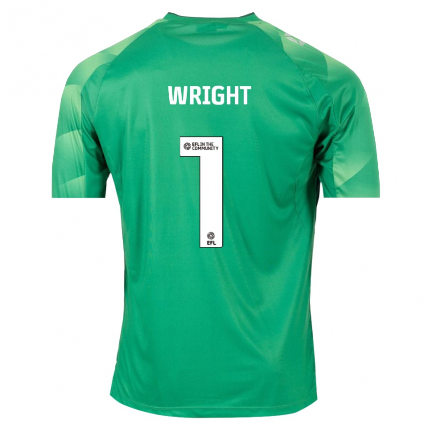 גברים כדורגל Joe Wright #1 ירוק לבן חולצת שוער 2025/26