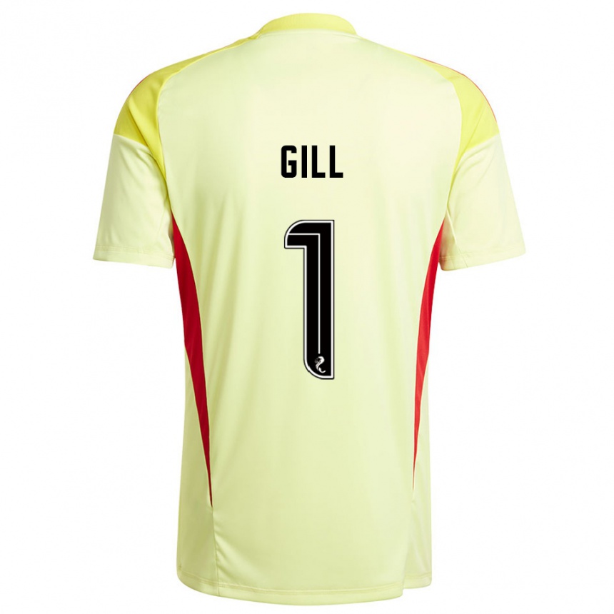 גברים כדורגל Marcus Gill #1 אדום צהוב חולצת שוער 2025/26