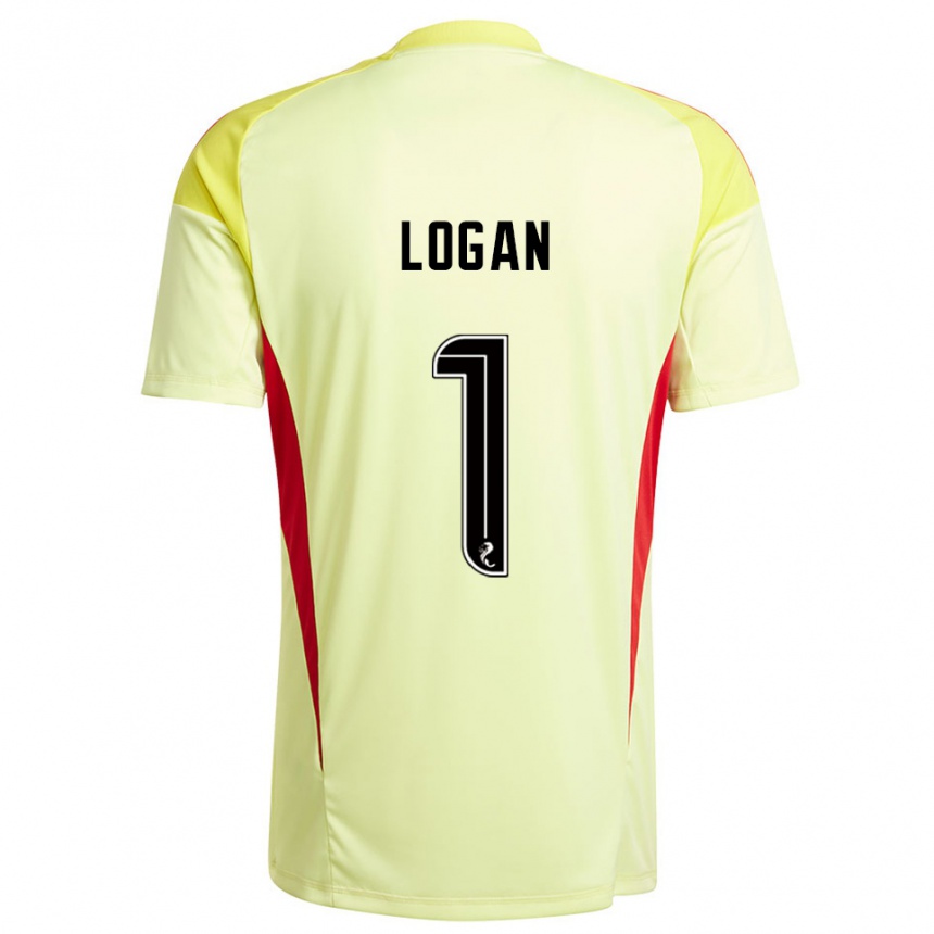 גברים כדורגל קלואי טגארט לוגן #1 אדום צהוב חולצת שוער 2025/26